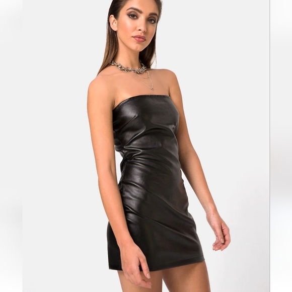Avec Les Filles PU Leather Dress - Picture 10 of 13